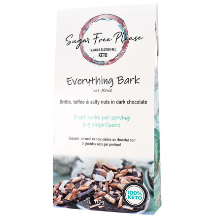 Front of Sugar Free Please Keto Everything Bark, 110g
