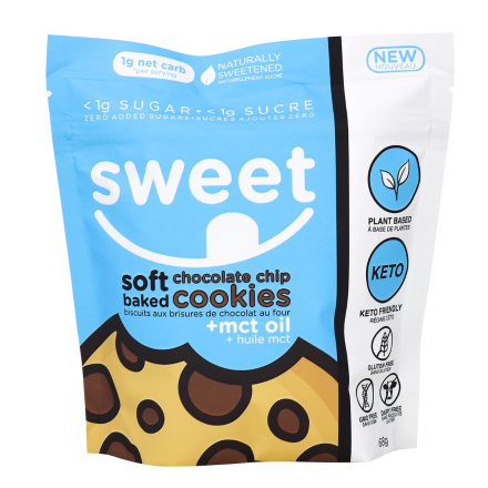 Sweet Nutrition Zero Sugar Chocolate Chip Cookies, 70g