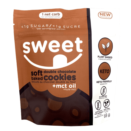 Sweet Nutrition Zero Sugar Double Chocolate Cookies, 68g
