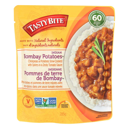Front of Tasty Bite One Step One Minute Bombay Potatoes, 285g