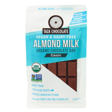 Taza Organic Almond Milk Chocolate Classic, 70g