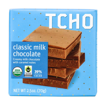 TCHO 39% Cacao Milk Chocolate Bar, 70g