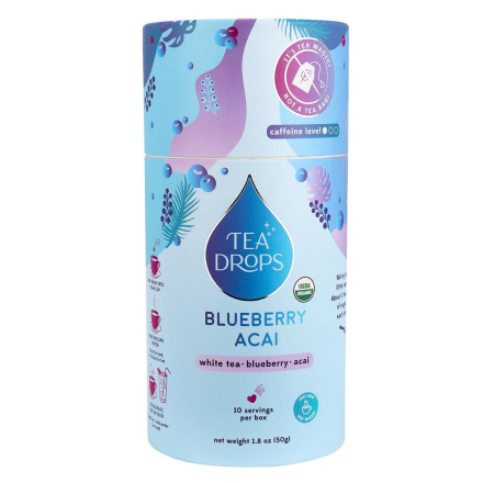 Front of Tea Drops Blueberry Acai, 50g