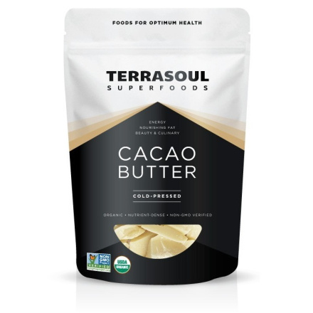 Terrasoul Superfoods Organic Raw Cacao Butter, 454g