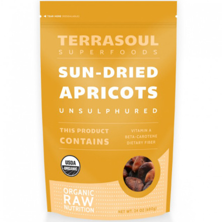 Terrasoul Superfoods Sun-Dried Apricots Unsulphured, 680g