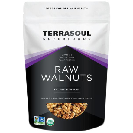 Terrasoul Superfoods Organic Raw Walnuts, 454g
