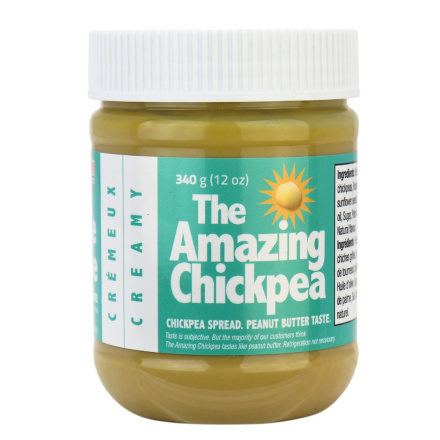 The Amazing Chickpea Chickpea Spread Peanut Butter Flavoured Creamy, 340g 
