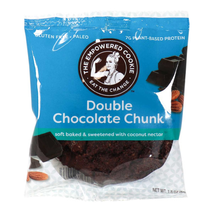 Front of The Empowered Cookie Double Chocolate Chunk, 51g