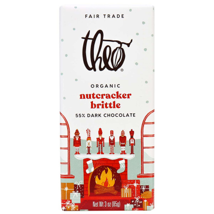 Theo Organic 55% Dark Chocolate Nutcracker Brittle, 85g