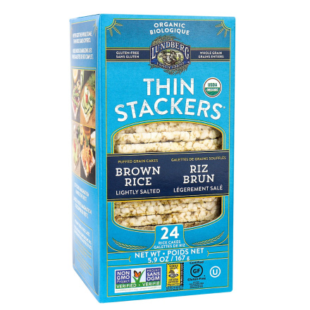 Lundberg Organic Gluten-Free Thin Stackers Brown Rice Sea Salt, 168g