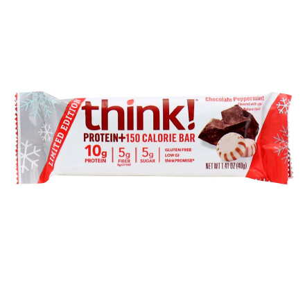 Front of Think! Protein+ 150 Calorie Bar Chocolate Peppermint, 40g