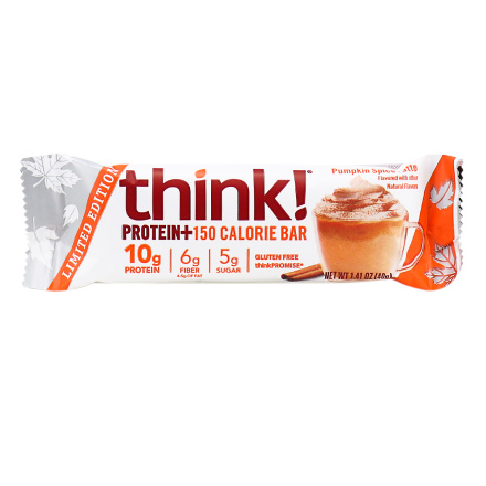 Front of Think! Protein+ 150 Calorie Bar Pumpkin Spice Latte, 40g