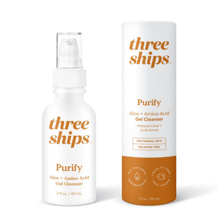 Three Ships Purify Aloe + Amino Acid Gel Cleanser