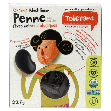 Tolerant Organic Black Bean Pasta Penne, 227g