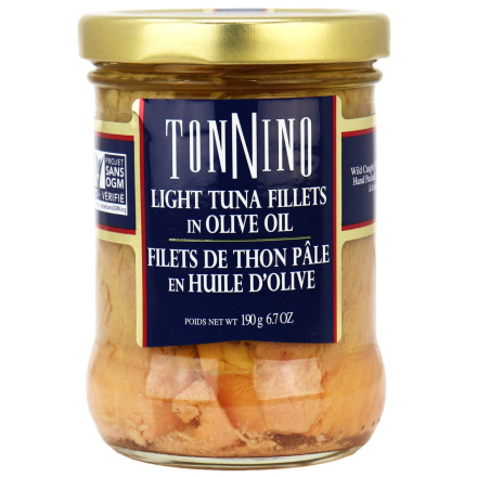 Tonnino Light Tuna Fillets in Olive Oil, 190g