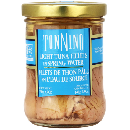 Tonnino Light Tuna Fillets In Spring Water, 190g