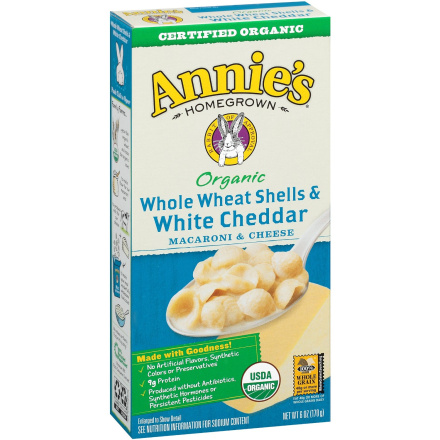 Annie's Homegrown Organic Whole Wheat Shells & White Cheddar, 170g