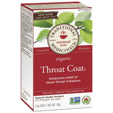 Traditional Medicinals Organic Throat Coat Tea, 20 tea bags