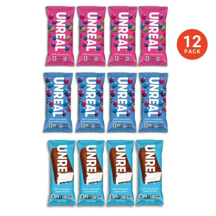 Front of Unreal Chocolates Variety Pack