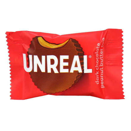 Front of Unreal Dark Chocolate Peanut Butter Cup, Single Serving