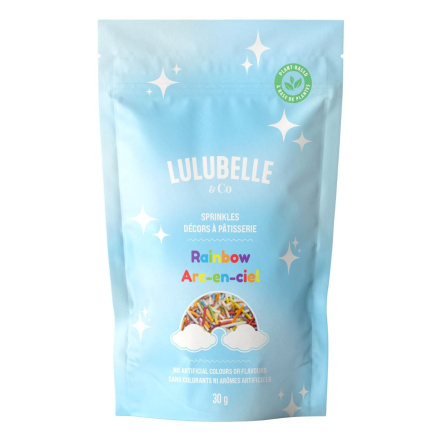 Front of Lulubelle & Co Vegan Sprinkles Rainbow