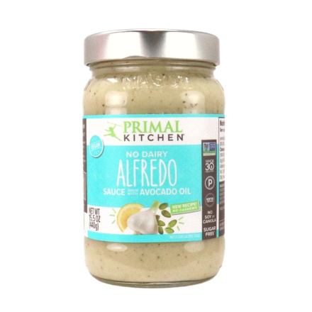 Front of Primal Kitchen No-Dairy Alfredo Sauce, 454g