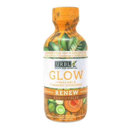 Front of URBL GLOW Functional Antioxidant Shot Amalaki & Turmeric