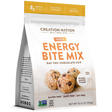 Creation Nation Vegan Energy Bite Mix, Oat Yes! Chocolate Chip, Makes 24 Balls