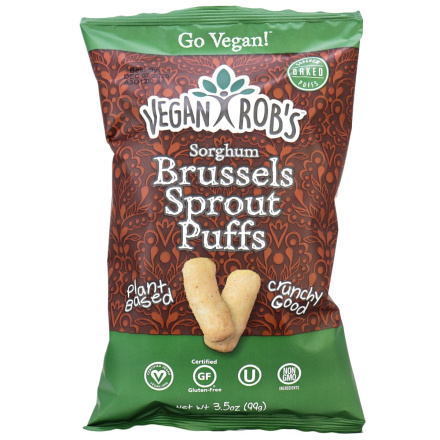 Vegan Rob's Sorghum Brussel Sprout Puffs with Probiotics, 99g
