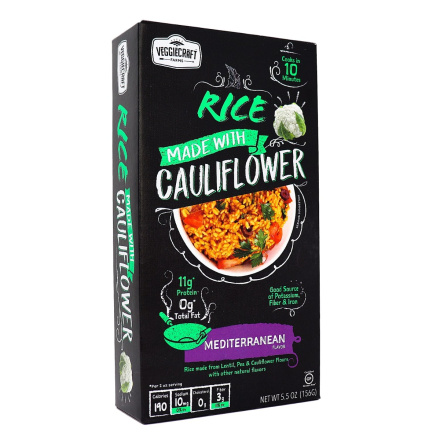 VeggieCraft Farms Cauliflower Rice Mediterranean, 156g