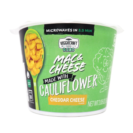 VeggieCraft Farms Kids Cauliflower Mac & Cheese Cheddar, 58g