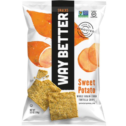 Way Better Sweet Potato Corn Tortilla Chips, 156g
