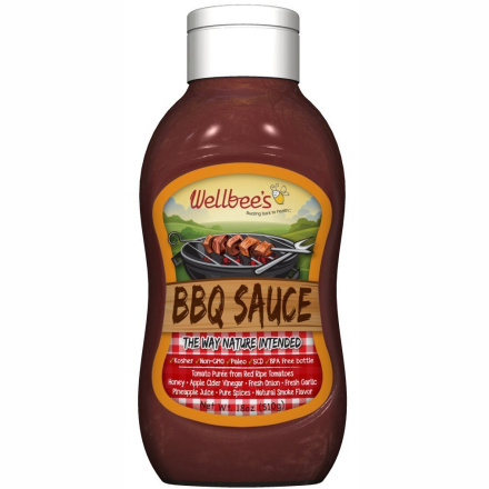 Wellbee's Honey BBQ Sauce Paleo & SCD Approved, 481g