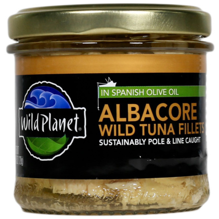 Wild Planet Non-GMO Wild Albacore Tuna Fillets In Olive Oil, 128g