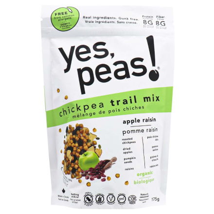 Front of Yes, Peas! Chickpea Trail Mix Apple Raisin, 175g