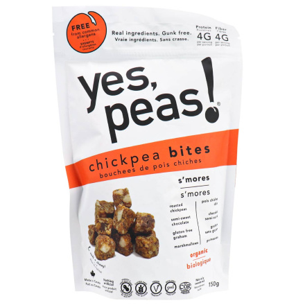 Front of Yes, Peas! Chickpea Bites S’mores, 150g
