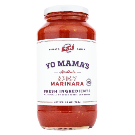 Front of Yo Mama's Arrabbiata Spicy Marinara Keto Pasta Sauce, 708g