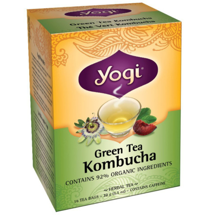 Yogi Kombucha Green Tea, 16 Bags