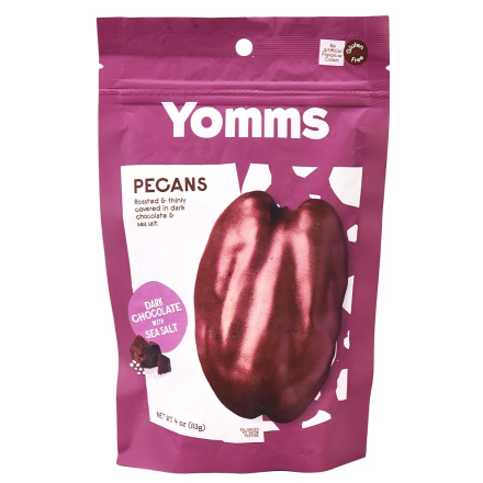 Yomms Pecans Dark Chocolate with Sea Salt, 113g