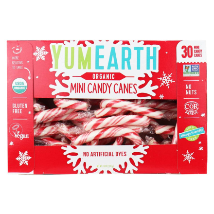 Front of YumEarth Organic Mini Candy Canes