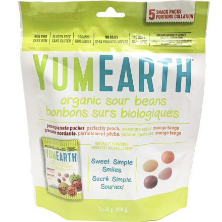 YumEarth Assorted Sour Beans, 100g