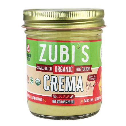 Front of Zubi’s Organic Crema, 226.8g