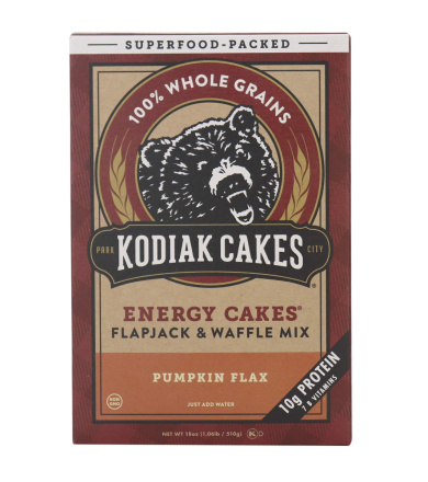 Front of Kodiak Cakes Energy Cakes Pumpkin Flax Pancake & Waffle Mix, 510g