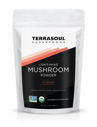 Terrasoul Superfoods Organic Lion's Mane Mushroom 4:1 Extract Powder, 156g