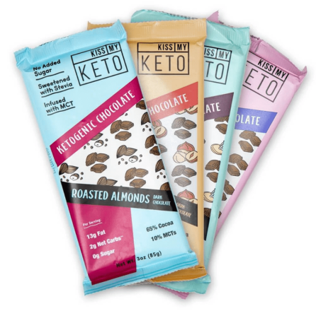 Kiss My Keto Chocolate Bars Variety Pack, 340g