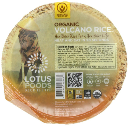 Lotus Foods Volcano Rice Heat & Eat Bowl, 210g