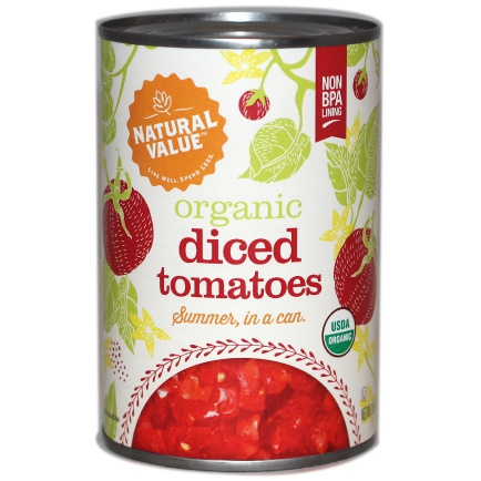 Natural Value Organic Diced Tomatoes, 411g