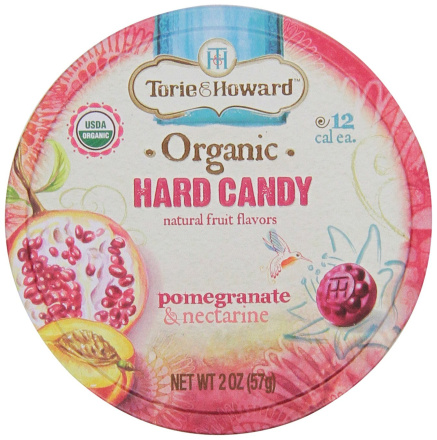 Torie & Howard Hard Candy Tin Pomegranate & Nectarine, 2Oz