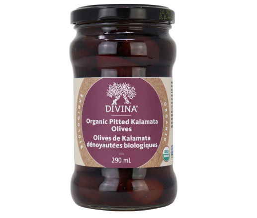 Divina Organic Kalamata Olives Pitted, 290mL