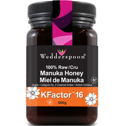 Wedderspoon Raw Manuka Honey KFactor 16, 500g